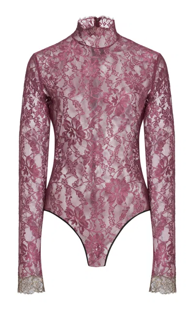 Valentino Garavani Jersey Body | Mossi | Lace In Brown