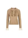 Valentino Knit Sweater In Beige/avory