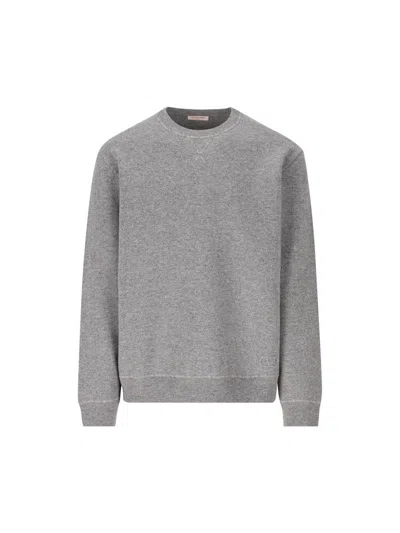 Valentino Vlogo Sweatshirt In Grey