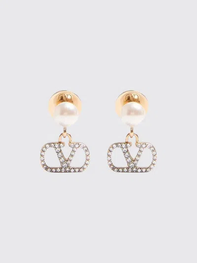 Valentino Garavani Valentino Vlogo Embellished Earrings In Gold
