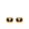 Valentino Ovalette Vlogo Enamelled Stud Earrings