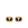 Valentino Ovalette Vlogo Enamelled Stud Earrings