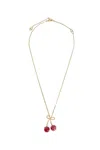 Valentino Garavani Necklace With Charm And Vlogo Detail In Gold