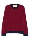 Valentino Garavani Jumper With Toute La V Jacquard Pattern In Red
