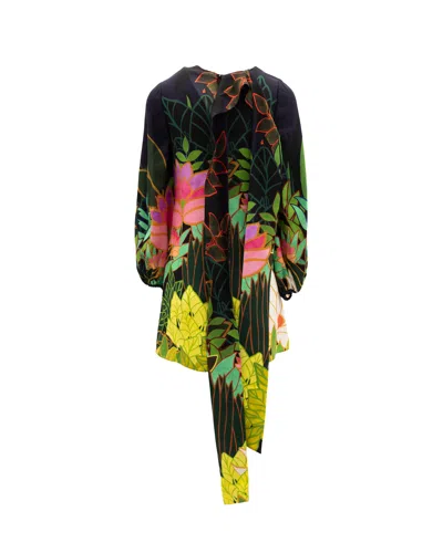 Valentino Garavani Jungle Print Dress In Black