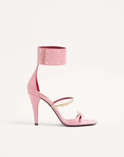 Valentino Garavani Kidskin Cuffie Sandal 100mm Woman Pink 38.5