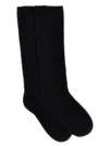 Valentino Garavani Knee-high Mohair Socks In Black
