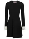 Valentino Crewneck Knit Dress Asymmetric Hem