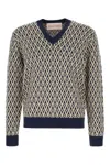 Valentino Wool Jumper With Toute La V Jacquard Pattern