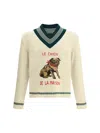 Valentino Le Chien De La Maison Wool Sweater In Neutral