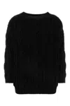 Valentino Off-shoulder Cable Wool Sweater