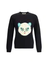 Valentino Garavani Sweater With Le Chat De La Maison Patch In Black