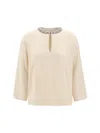 Valentino Garavani Women Cream Wool Sweater In Beige