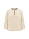 Valentino Garavani Women Cream Wool Sweater In Beige