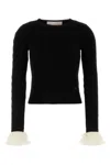 Valentino Black Cashmere Sweater In Black