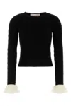 Valentino Black Cashmere Sweater In Black