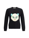 Valentino Garavani Sweater With Le Chat De La Maison Patch In Black