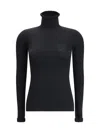 Valentino Wool Sweater With Ruffled Collar In Black