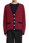 Valentino Cardigan With Toute La V Pattern In Red