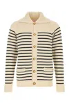 Valentino Striped Shawl Collar Cardigan Pockets In Stripped