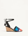 Valentino Garavani La Cruisette Wedge In Optical Pois Canvas 75mm Woman Multicolour 40