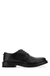 Valentino Derby Rockstud Essential Leather Lace-up Shoes In Animal Print