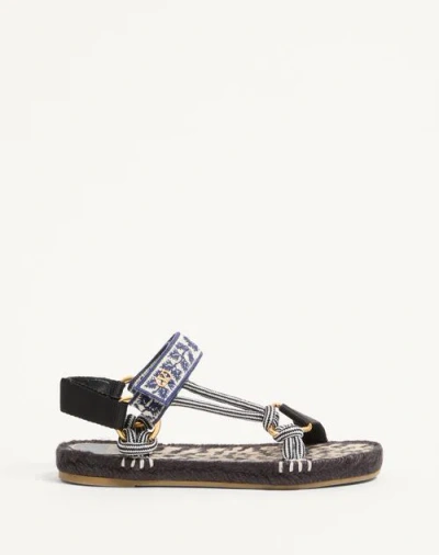 Valentino Garavani Valentino Lake Powell Leather-trim Sandal In Multi