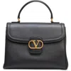 Valentino Garavani Large 9to5 Leather Top Handle Bag In Black