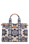 Valentino Garavani Large Antibes Logo Jacquard Canvas Tote In Multi