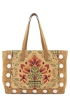 Valentino Garavani Garavani Nellcôte Medium Shopping Bag In Jacquard Fabric In Multi