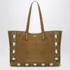 Valentino Garavani Large Nellcôte Tote Bag In Havana Suede