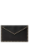 Valentino Dnu Inv  Rockstud Grainy Leather Pouch In Black