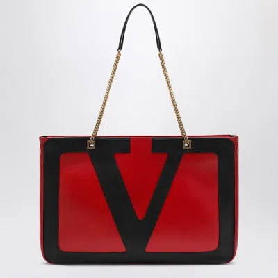 Valentino Garavani Large Shopping Bag "viva Superstar" In Red
