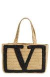 Valentino Borsa Shopping Viva Superstar Grande In Rafia Donna