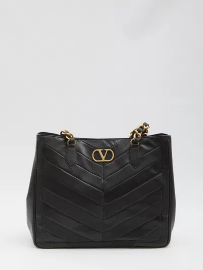 Valentino Garavani Laseine Shopping Bag In Black