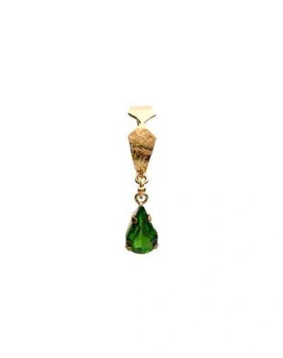 Valentino Garavani Le Blanc Woman Single Earring Green Size - Metal