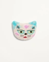 Valentino Garavani Le Chat De La Maison Brooch In Jacquard Fabric With Resin Bead Embroidery Woman M