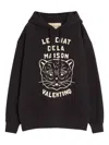 Valentino Garavani Sweatshirt With Le Chat De La Maison Patch In Black