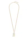 Valentino Multicolor Nylon And Metal Le Chat De La Maison Necklace In Gold