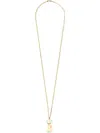 Valentino Multicolor Nylon And Metal Le Chat De La Maison Necklace In Gold