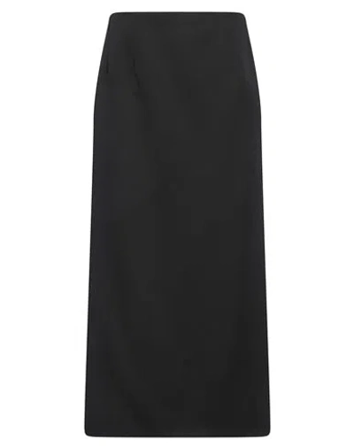 Valentino Garavani Le Noir Woman Midi Skirt Black Size 6 Virgin Wool