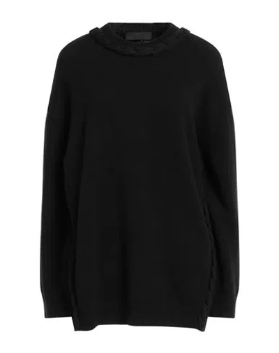 Valentino Garavani Le Noir Woman Sweater Black Size M Virgin Wool, Wool, Polyamide