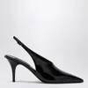 Valentino Le Salon Black Patent Leather Slingback In Black