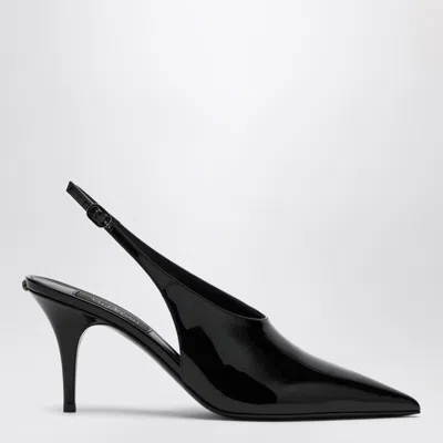 VALENTINO GARAVANI VALENTINO GARAVANI LE SALON BLACK PATENT LEATHER SLINGBACK