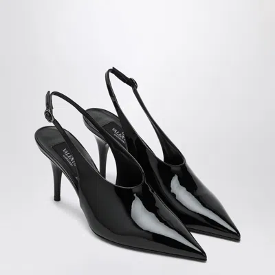 Valentino Garavani Le Salon Black Patent Leather Slingback Women