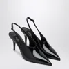 Valentino Le Salon Black Patent Leather Slingback In Black