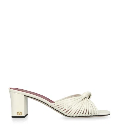 Valentino Garavani Leather Annet Heeled Mules 60 In Multi