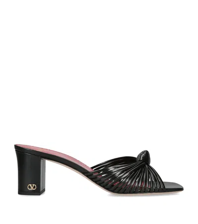 Valentino Garavani Leather Annet Mules 60 In Black