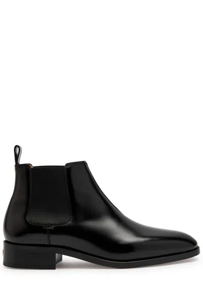 Valentino Garavani Leather Boots In Black