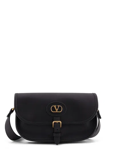 Valentino Garavani Antibes Leather Crossbody Bag Adjustable Strap In Black